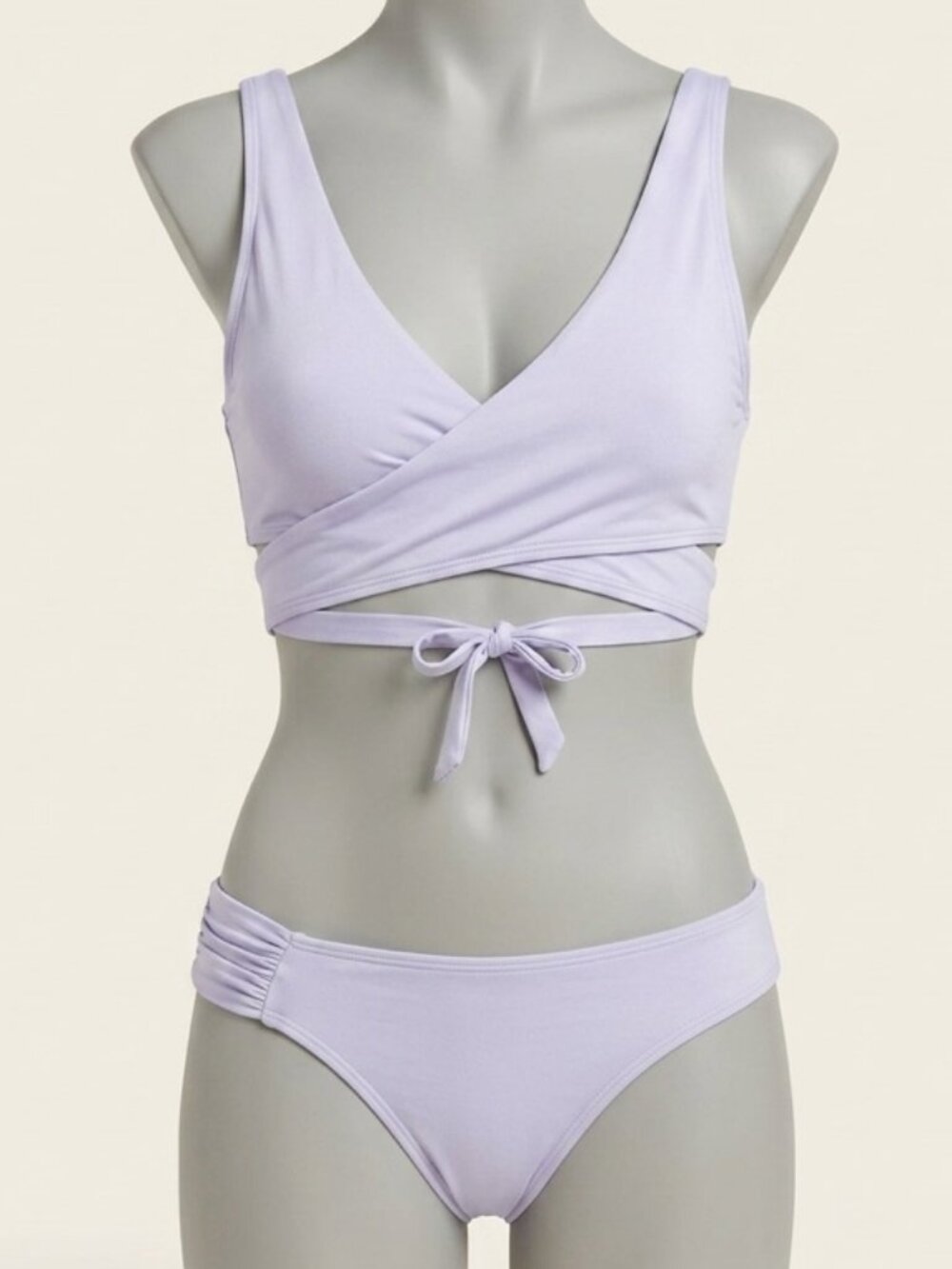 Adore Me Lavender NWT Wrap Top & Full Bottom Bikini L